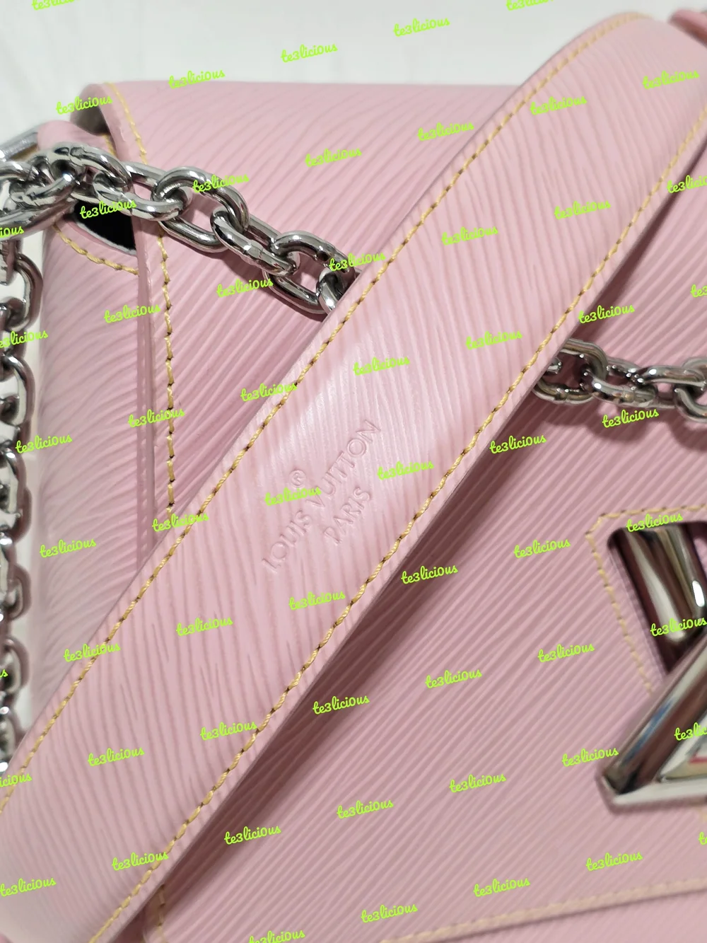 LOUIS VUITTON BALLERINA PINK EMI LEATHER TWIST MM *100% AUTHENTIC*